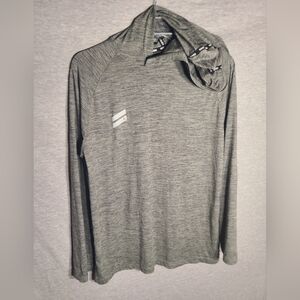 Hurley Men's Size Medium Gray Athletic Hooded Long Sleeve Performance Pullover